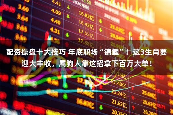 配资操盘十大技巧 年底职场“锦鲤”！这3生肖要迎大丰收，属狗人靠这招拿下百万大单！