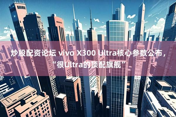 炒股配资论坛 vivo X300 Ultra核心参数公布，“很Ultra的顶配旗舰”